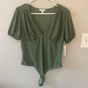 NWT Abound Green Bodysuit